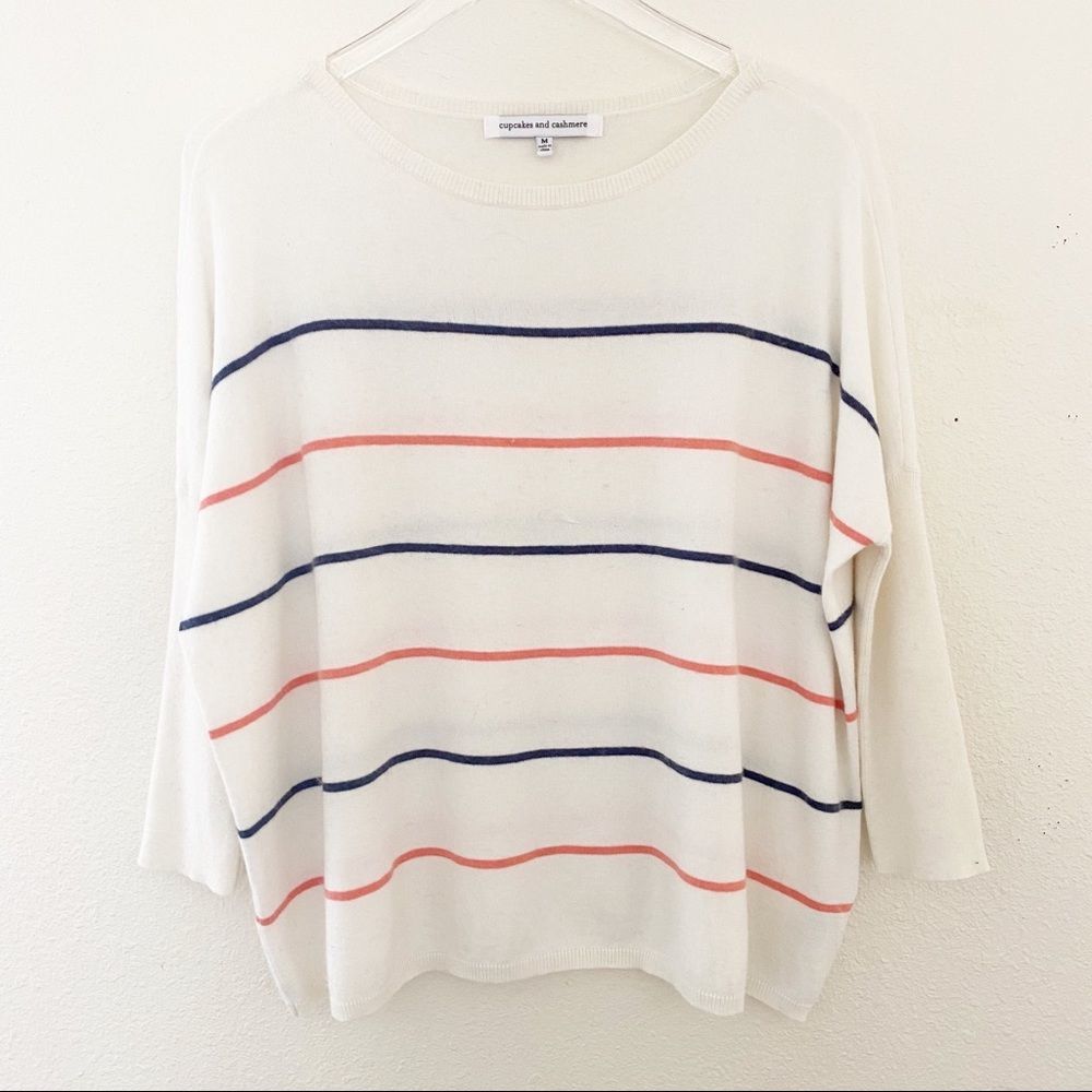 Cupcakes and Cashmere Striped Dolman Sweater M